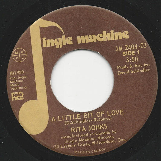 Rita Johns : A Little Bit Of Love / Gypsy Man  (7")