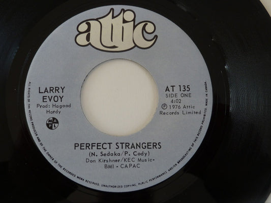 Larry Evoy : Perfect Strangers (7")