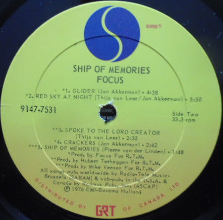Focus (2) : Ship Of Memories (LP, Album)