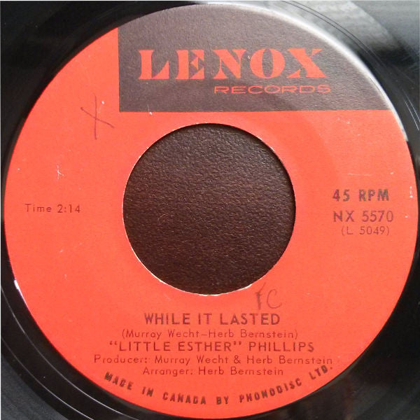 "Little Esther" Phillips* : Why Should We Try Anymore / While It Lasted (7", Single)