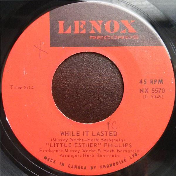 Esther Phillips : Why Should We Try Anymore / While It Lasted (7", Single)