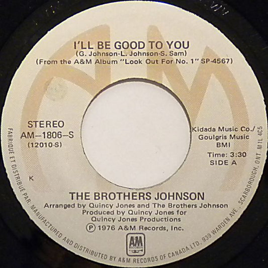 Brothers Johnson : I'll Be Good To You (7")