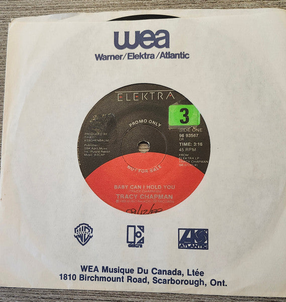 Tracy Chapman : Baby Can I Hold You (7", Single, Promo)