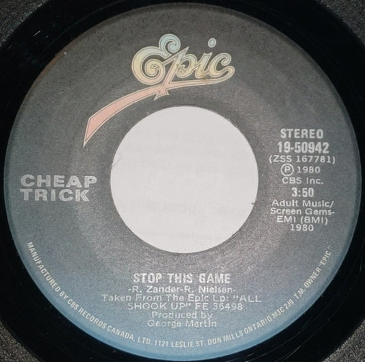 Cheap Trick : Stop This Game (7", Single)
