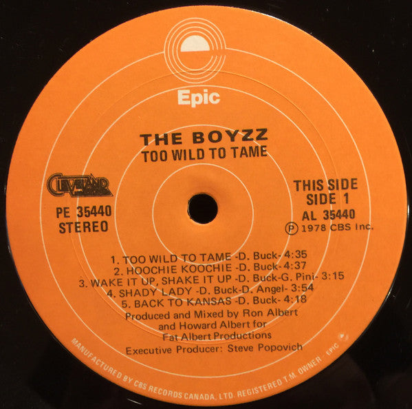 The Boyzz : Too Wild To Tame (LP, Album)