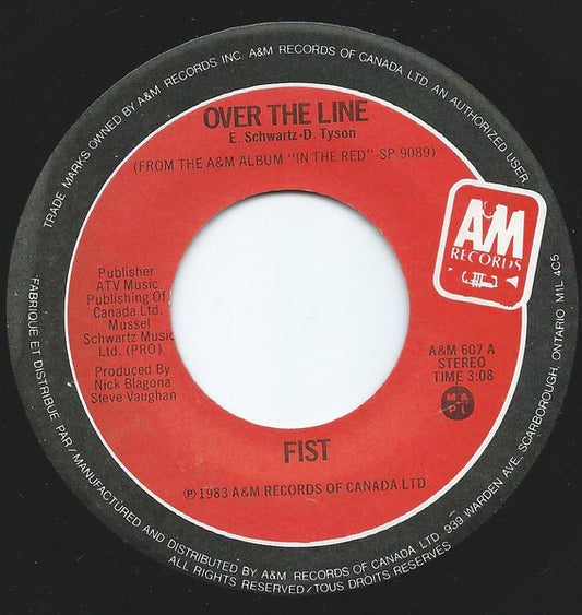 Fist : Over The Line / Rock Ride (7", Single)