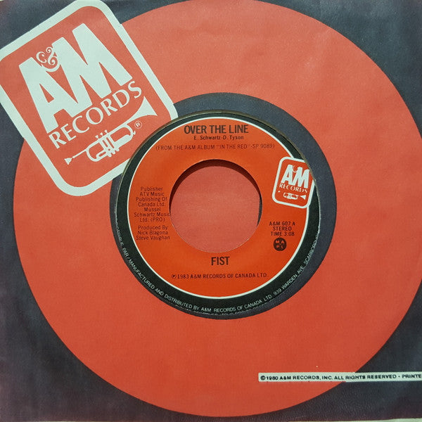 Fist : Over The Line / Rock Ride (7", Single)