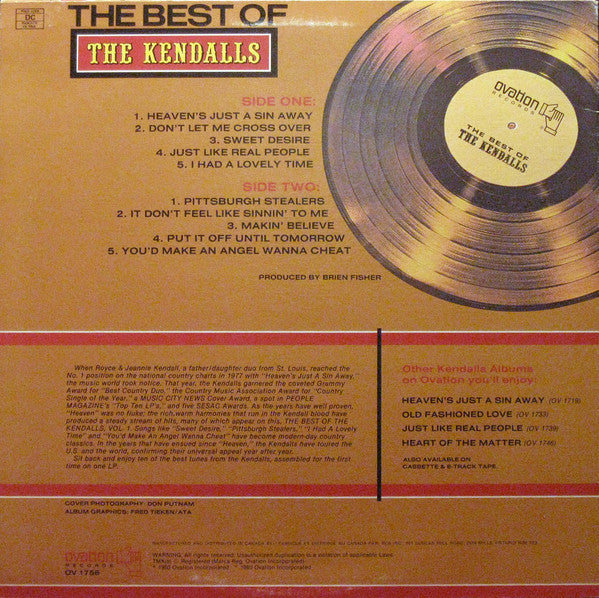 The Kendalls : The Best Of The Kendalls (LP, Comp)