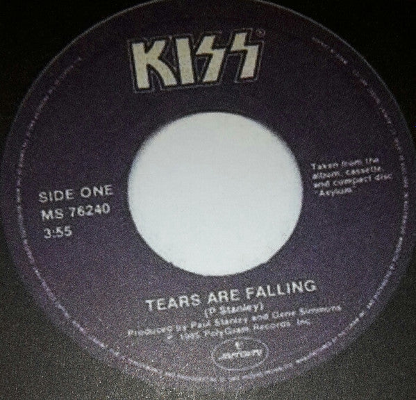 Kiss : Tears Are Falling (7", Single)