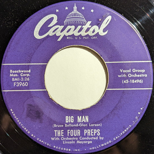 The Four Preps : Big Man (7", Single)