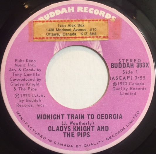 Gladys Knight And The Pips : Midnight Train To Georgia / Window Raising Granny (7", Single)
