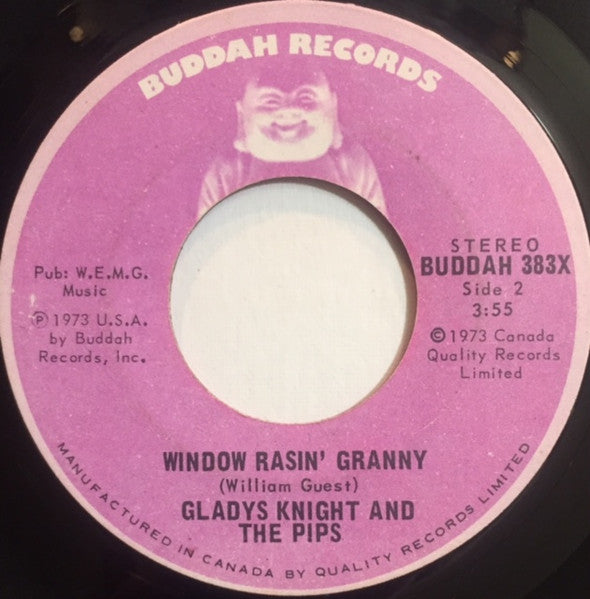 Gladys Knight And The Pips : Midnight Train To Georgia / Window Raising Granny (7", Single)