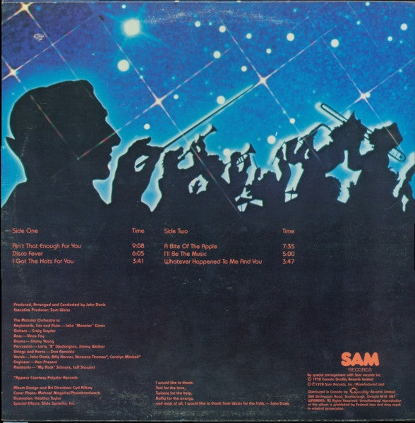 John Davis & The Monster Orchestra : Ain't That Enough For You (LP, Album)