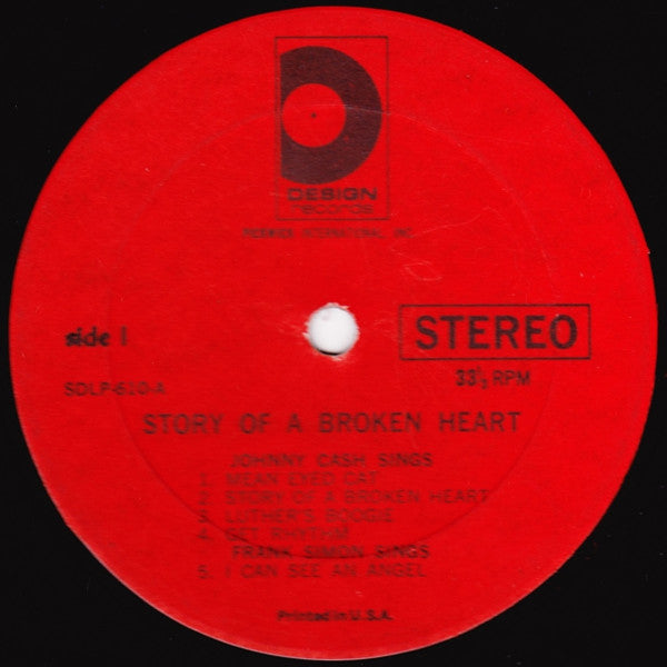 Johnny Cash, Frank Simon, Jan Howard, Bobby Austin : Story Of A Broken Heart (LP, Comp)