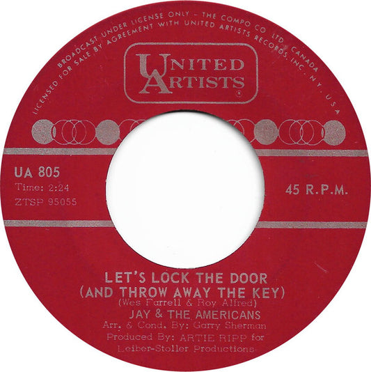 Jay & The Americans : Let's Lock The Door (And Throw Away The Key)  (7")