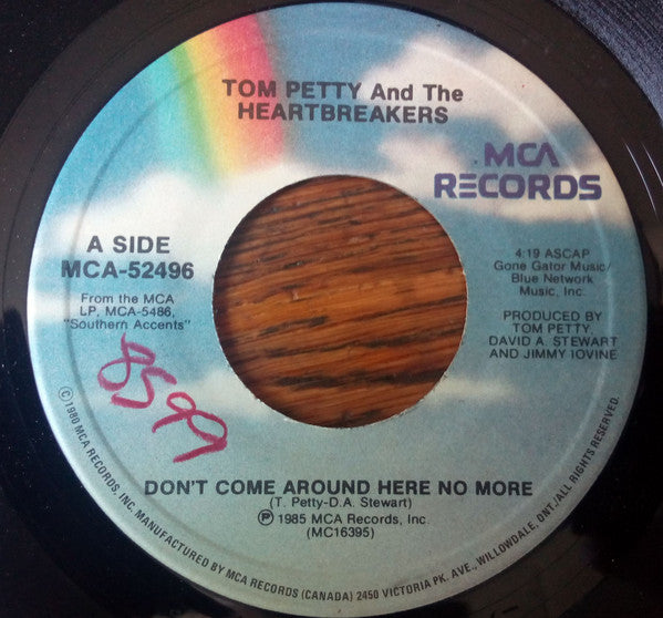 Tom Petty And The Heartbreakers : Don't Come Around Here No More (7", Single)