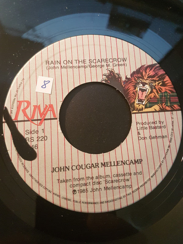 John Cougar Mellencamp : Rain On The Scarecrow (7", Single)