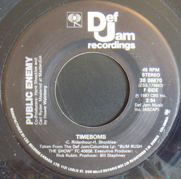 Public Enemy : Public Enemy #1 (7", Single)