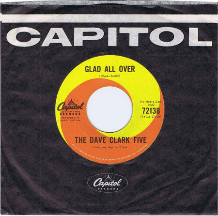 The Dave Clark Five : Glad All Over (7", Single)