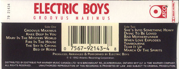 Electric Boys : Groovus Maximus (Cass, Album, Dol)