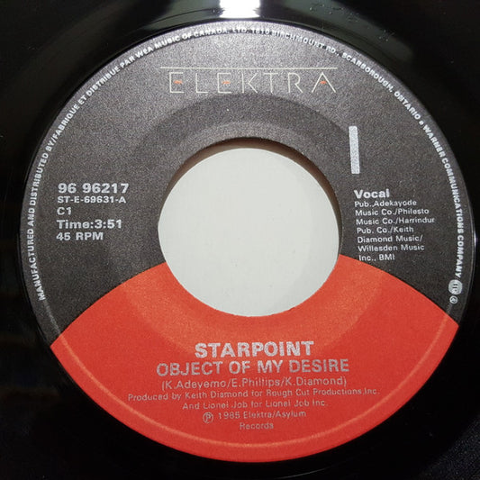 Starpoint : Object Of My Desire (7", Single)