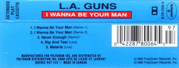 L.A. Guns : I Wanna Be Your Man EP (Cass, EP, Dol)