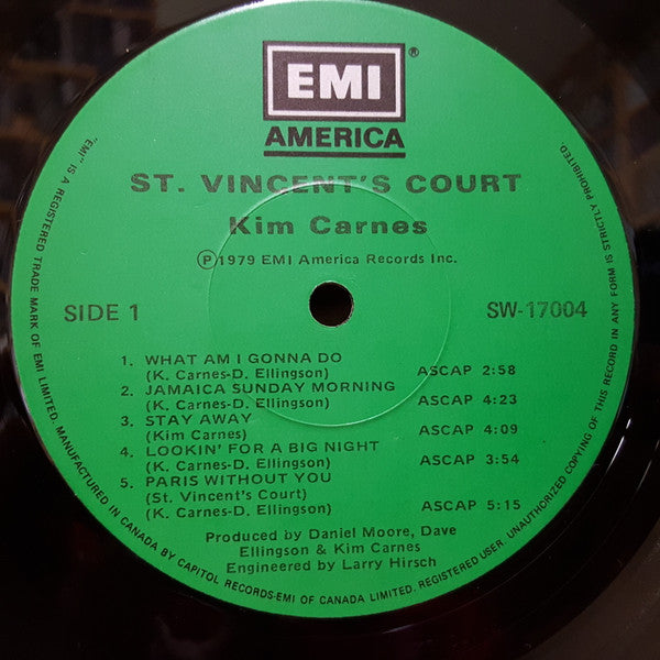 Kim Carnes : St Vincent's Court (LP, Album)