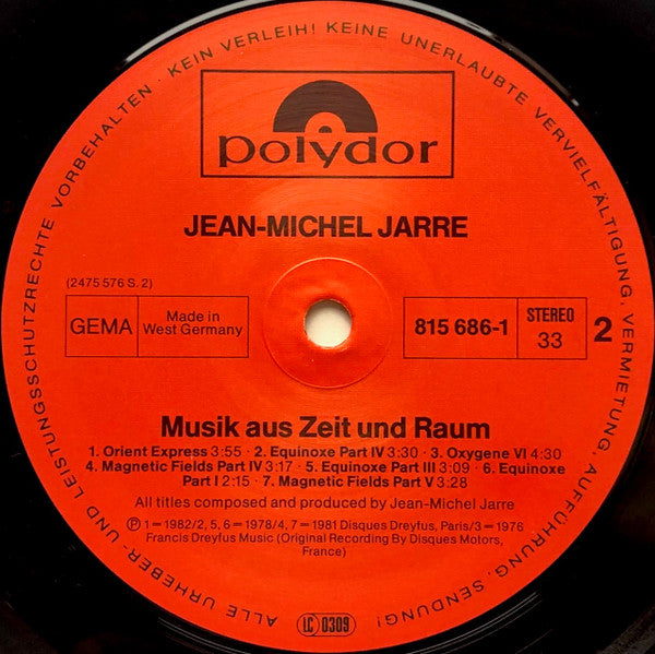 Jean-Michel Jarre : Musik Aus Zeit Und Raum (LP, Comp)