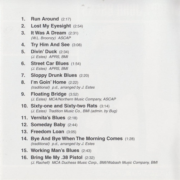 Sleepy John Estes : Goin' To Brownsville (CD, Album)