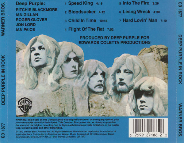 Deep Purple : In Rock (CD, Album, RE)