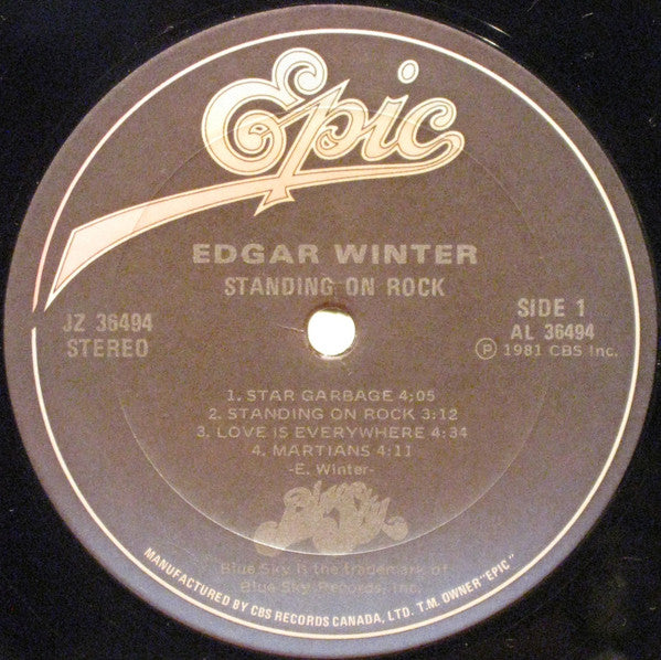 Edgar Winter : Standing On Rock (LP, Album)