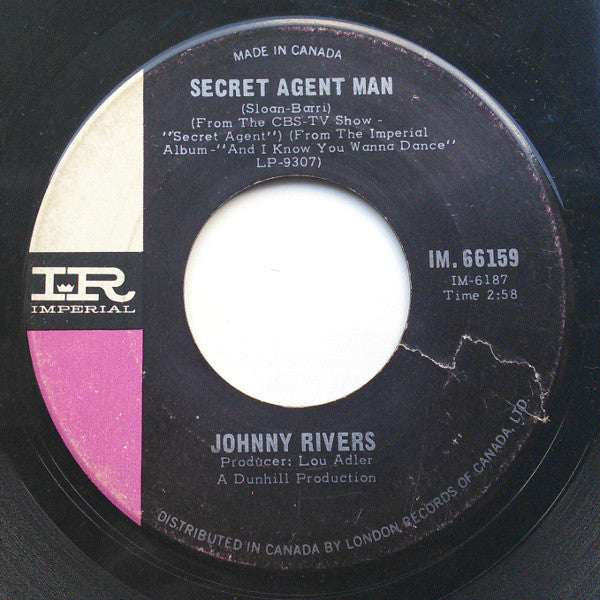 Johnny Rivers : Secret Agent Man / You Dig (7", Single)