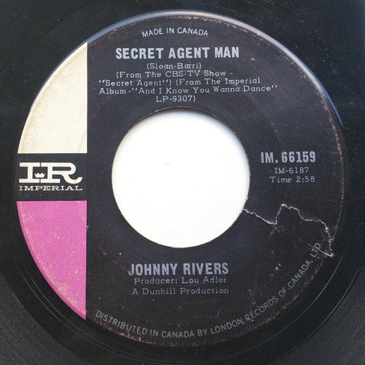 Johnny Rivers : Secret Agent Man / You Dig (7", Single)