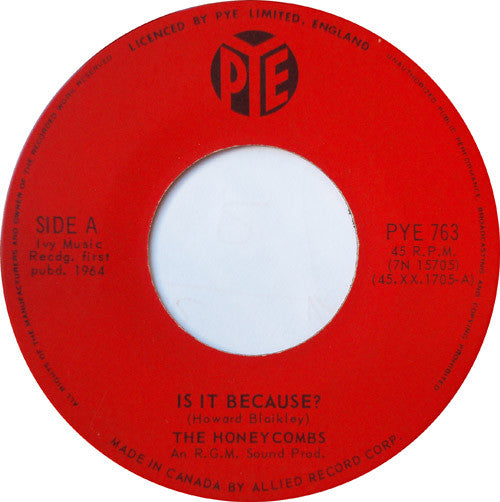The Honeycombs : Is It Because? (7", Single)