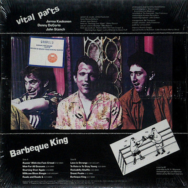 Jorma Kaukonen  &  Vital Parts : Barbeque King (LP, Album)