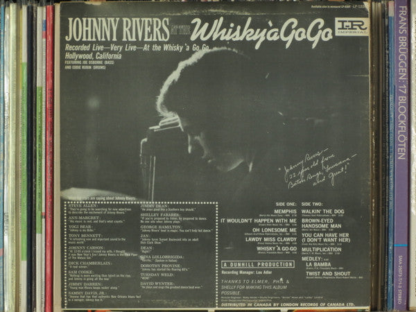 Johnny Rivers : Johnny Rivers At The Whisky À Go-Go (LP, Album)