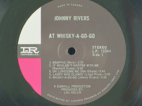 Johnny Rivers : Johnny Rivers At The Whisky À Go-Go (LP, Album)