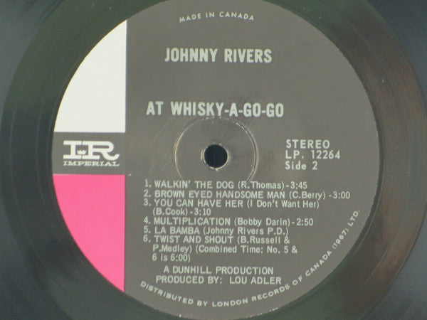 Johnny Rivers : Johnny Rivers At The Whisky À Go-Go (LP, Album)