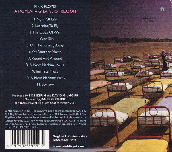 Pink Floyd : A Momentary Lapse Of Reason (CD, Album, RE, RM, Gat)