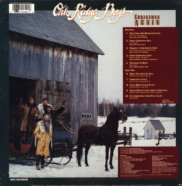 The Oak Ridge Boys : Christmas Again (LP, Album)