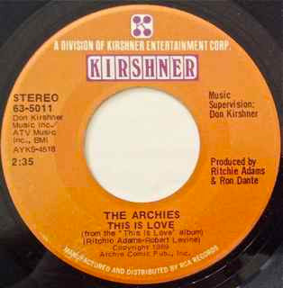 The Archies : This Is Love / Throw A Little Love My Way (7")