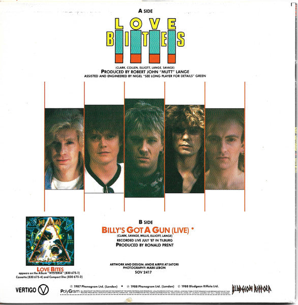 Def Leppard : Love Bites (7", Single, Ltd, Gat)
