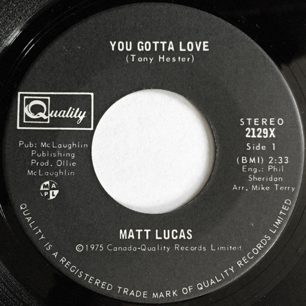 Matt Lucas (2) : You Gotta Love (7")