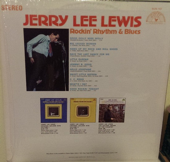 Jerry Lee Lewis : Rockin' Rhythm & Blues (LP, Album, RE)