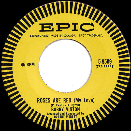 Bobby Vinton : Roses Are Red (My Love) (7", Single)