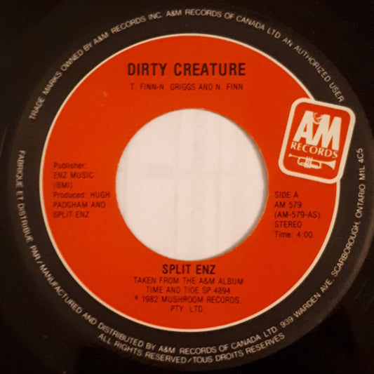 Split Enz : Dirty Creature (7", Single)