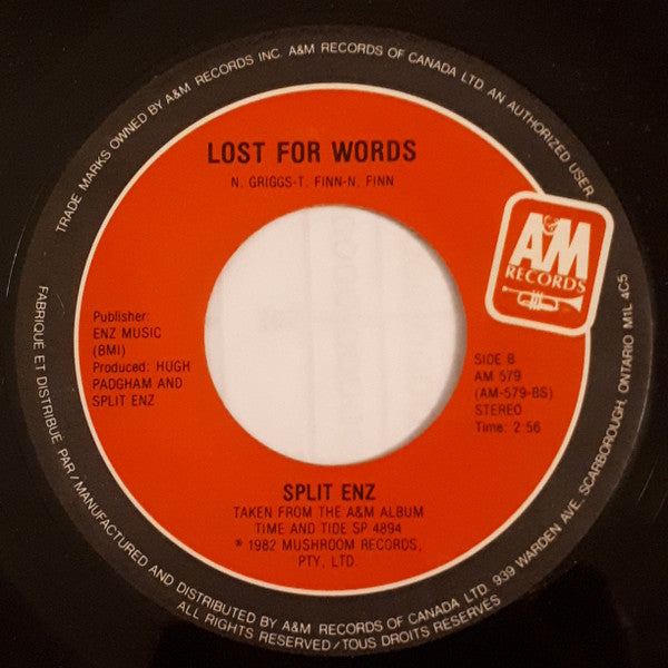 Split Enz : Dirty Creature (7", Single)