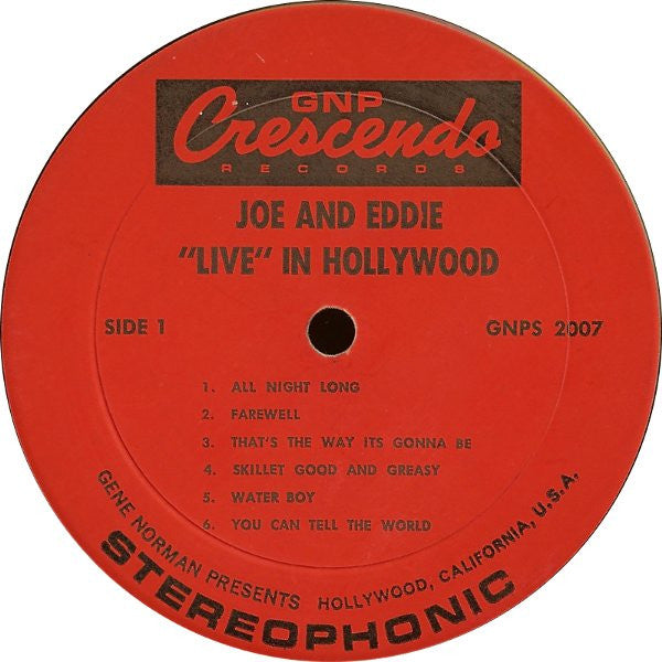 Joe & Eddie : Live In Hollywood (LP, Album)