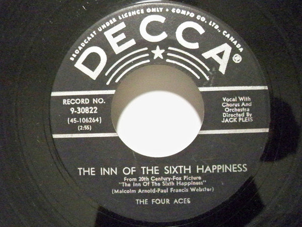 The Four Aces : No Other Arms, No Other Lips / The Inn Of The Sixth Happiness (7")