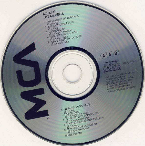 B.B. King : Live & Well (CD, Album)